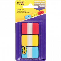 Post-it® Tabs 1" Red, Yellow, Blue 3/pkg