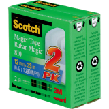 Scotch® Magic™ Invisible Tape Refill 1/2" (12.7mm x 32.9m) 2/pkg