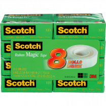 Scotch® Magic™ Invisible Tape Refill 3/4" (19mm x 25.4m) Clear 8/pkg