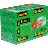 Scotch® Magic™ Invisible Tape Refill 3/4" (19mm x 25.4m) Clear 8/pkg