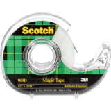 Scotch® Magic™ Invisible Tape With Dispenser 1/2" (12.7mm x 32.9m)