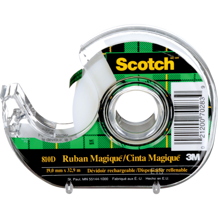 Scotch® Magic™ Invisible Tape With Dispenser 3/4 (19mm x 32.9m) Monk Office