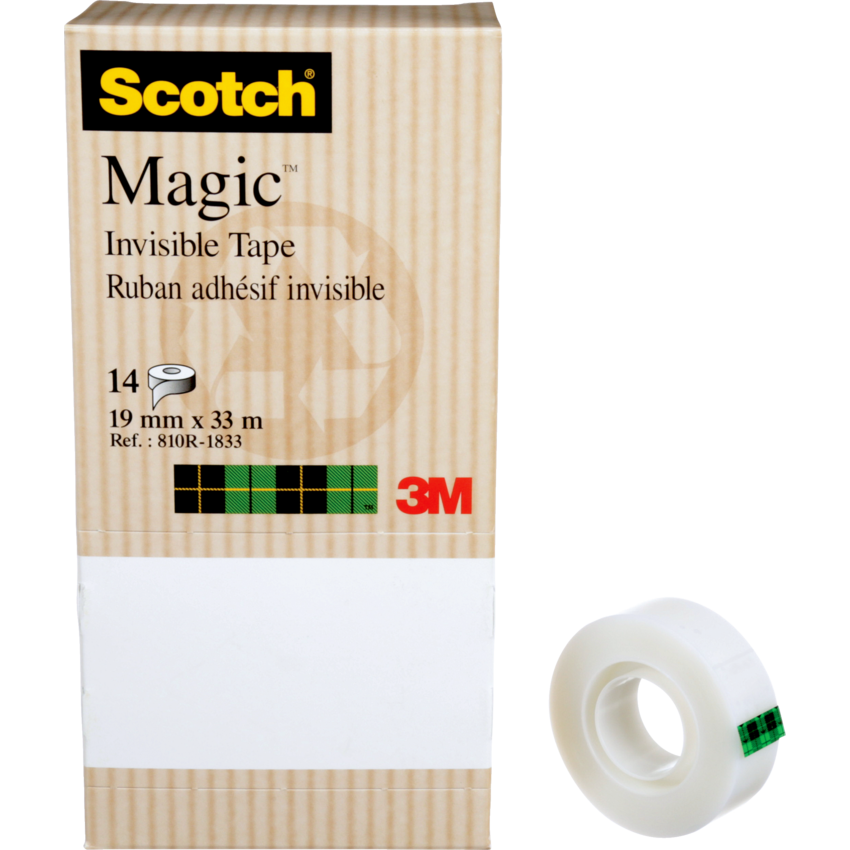 Scotch® Magic™ Tape, Value Pack, 19 mm x 33 m, 14 Rolls/Pack