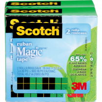 Scotch® Magic™ Invisible Tape (19mm x 22.8m) 3/4" 2/pkg