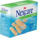Nexcare™ Comfort Strip Bandages Assorted Sizes 80/box