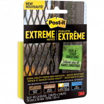 Post-it® Extreme Notes 3" x 3" Assorted Colours 3/pkg