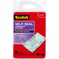 Scotch® Self-Laminating Pouches Card Protectors 25/pkg