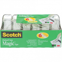 Scotch® Magic™ Invisible Tape Dispensers 3/4" (19mm x 21.5m) Clear 6/pkg