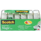 Scotch® Magic™ Invisible Tape Dispensers 3/4" (19mm x 21.5m) Clear 6/pkg