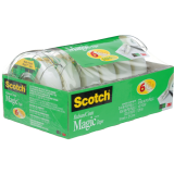 Scotch® Magic™ Invisible Tape Dispensers 3/4" (19mm x 21.5m) Clear 6/pkg
