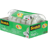Scotch® Magic™ Invisible Tape Dispensers 3/4" (19mm x 21.5m) Clear 6/pkg