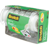 Scotch® Magic™ Invisible Tape Dispensers 3/4" (19mm x 21.5m) Clear 6/pkg