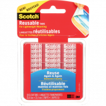 MOUNTING TABS 1 SQUARE 18/PACKG SCOTCH REUSABLE