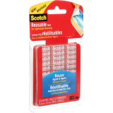 Scotch® Restickable Mounting Tabs 1" x 1" Clear 18/pkg