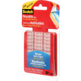 Scotch® Restickable Mounting Tabs 1" x 1" Clear 18/pkg