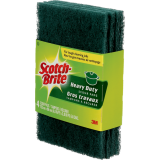 Scotch-Brite® Heavy Duty Scouring Pads 4" x 6" Green 4/pkg