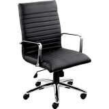 Offices to Go® Ultra Tilter Chair High Back Leather Luxhide Black