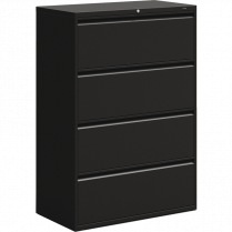 4 DRAWER LATERAL FILE ECONOMY BLACK