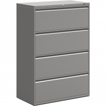 4 DRAWER LATERAL FILE ECONOMY GREY