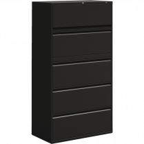 5 DRAWER LATERAL FILE ECONOMY BLACK