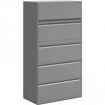 5 DRAWER LATERAL FILE ECONOMY GREY