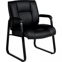 Offices To Go Ashmont Guest Chair Bonded Leather Black