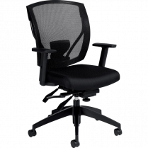 Offices to Go Ibex Mesh Medium Back Multi-Tilter Chair Jenny Ebony