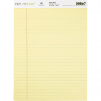 Nature Saver Recycled Ruled Pads 8-1/2" x 11-3/4" Yellow Single