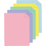 Astrobrights® 65lb Card Stock 8-1/2" x 11" Assorted Pastel Colours 50 sheets/pkg