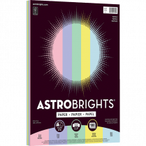 ASTROBRIGHTS PASTEL PAPER 100/PK 20# ASSORTED COLOURS