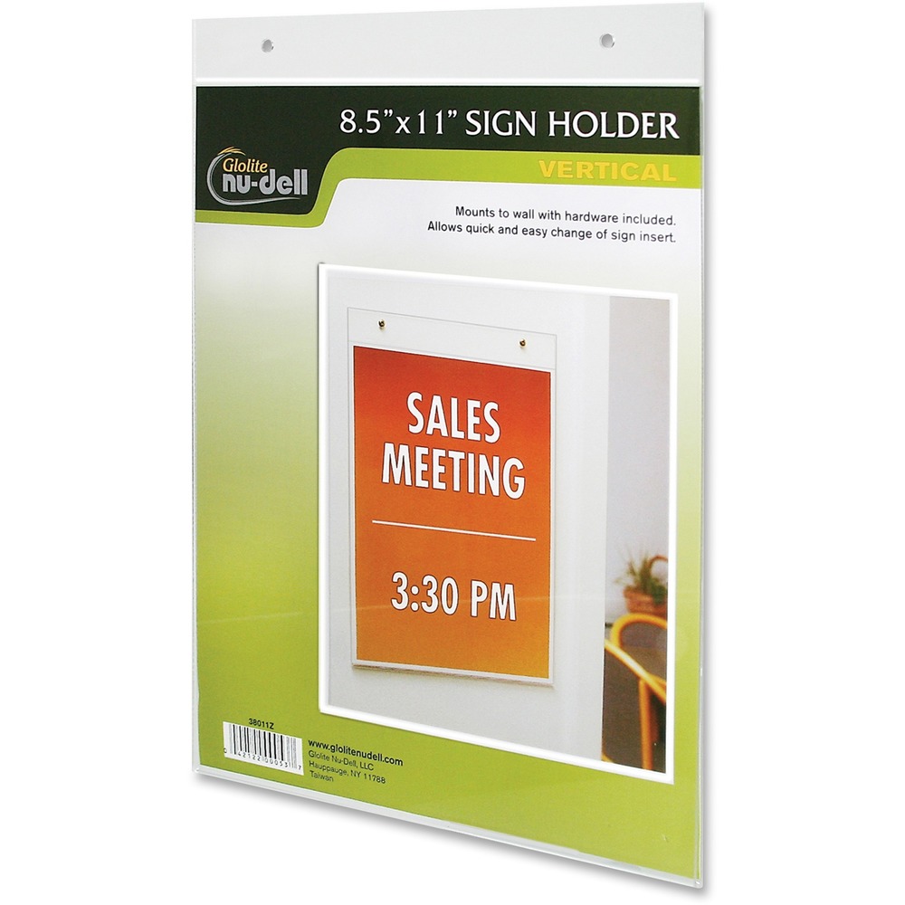 SIGN HOLDER 8.5x11 VERTICAL ACRYLIC Monk Office