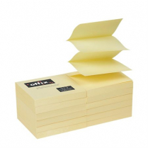 Offix Pop-Up Sticky Notes 3" x 3" Yellow 12/pkg