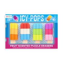 ooly Ice Pops Scented Puzzle Erasers 4/pack