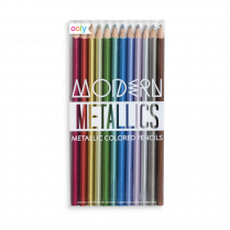 Ooly Metallic Coloured Pencils 12/Set