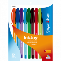 Paper Mate® InkJoy® 100 Ball Point Pens Medium Point Assorted Fashion Colours 10/pkg