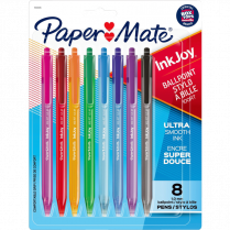 Paper Mate® InkJoy® 100 RT Retractable Ball Point Pens Medium Point Assorted Fashion Colours 8/pkg
