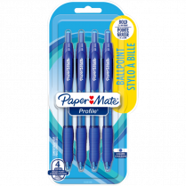 Paper Mate® Profile® Retractable Ball Point Pens Super Bold Point Blue 4/pkg