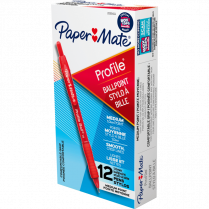 Paper Mate® Profile® Retractable Ball Point Pens Bold Point Red 12/box