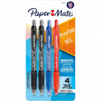 Paper Mate® Profile® Gel Retractable Pens 0.7 mm Assorted Colours 4/pkg