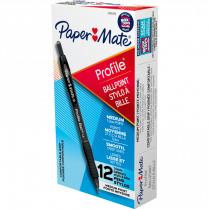 Paper Mate® Profile® Retractable Ball Point Pens Bold Point Black 12/box