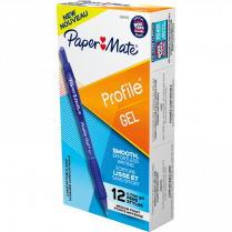 Paper Mate® Profile® Gel Retractable Pens 0.7 mm Blue 12/box