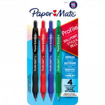 Paper Mate® Profile® Retractable Ball Point Pens Bold Point Assorted Colours 4\pkg