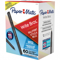 Paper Mate® Write Bros.® Stick Pens Medium Point Black 60/box