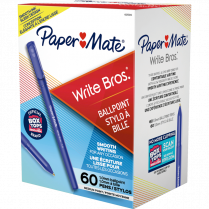 Paper Mate® Write Bros.® Stick Pens Medium Point Blue 60/box