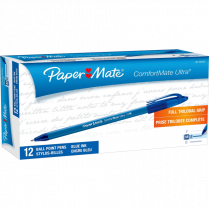 Paper Mate® ComfortMate® Ultra Stick Pens Medium Point Blue 12/box