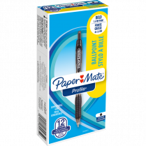 Paper Mate&reg; Profile&reg; Retractable Ball Point Pens Super Bold Point Black 12/box