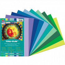 Tru-Ray® Construction Paper 9" x 12" Assorted Cool Colours 50 sheets/pkg