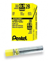 Pentel® Super Hi-Polymer® Pencil Leads 2B 0.9 mm 15/Tube