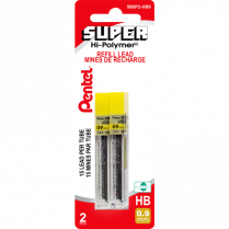 Pentel® Super Hi-Polymer® Pencil Leads HB 0.9 mm 12/Tube 2/pkg