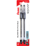 Pentel® R.S.V.P.® Pens Fine Point Black 2/pkg